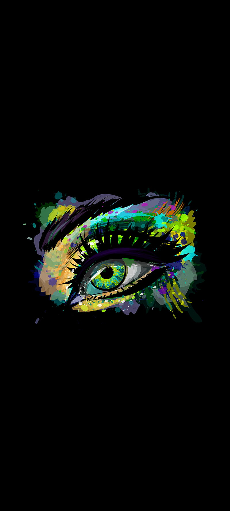 800x1778 Amoled eye, color, paint, HD phone wallpaper