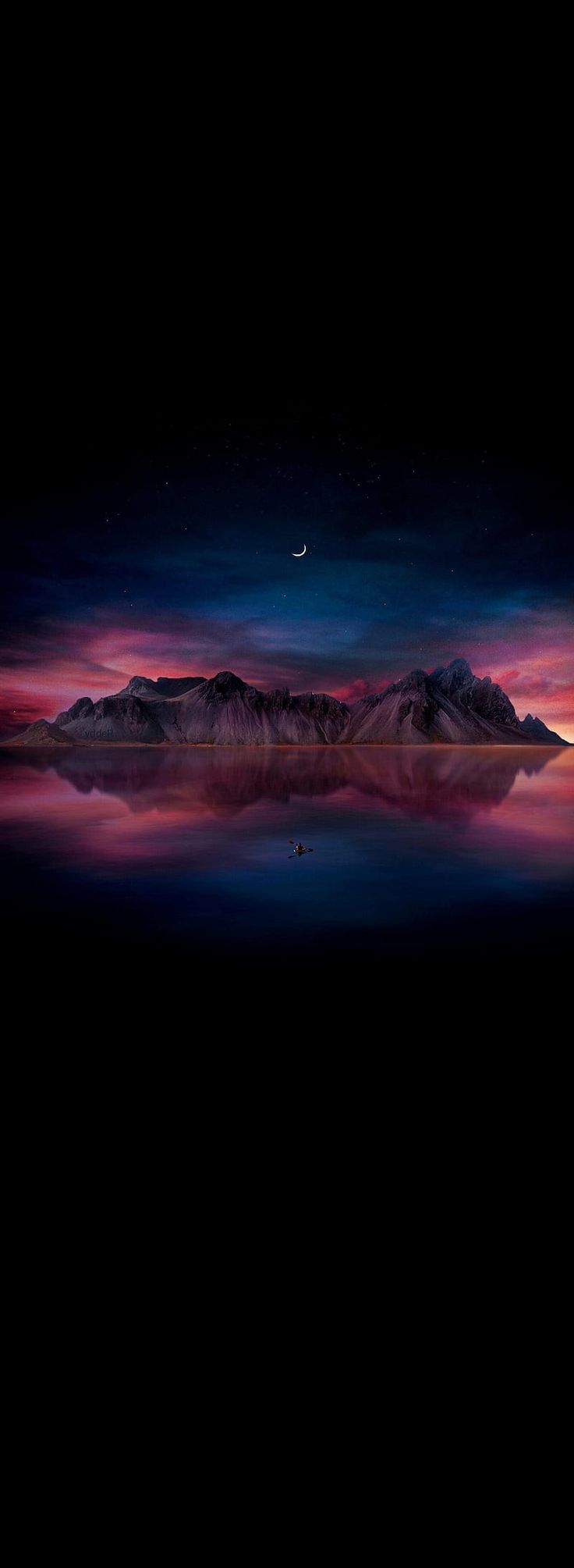736x2009 Amoled, atmosphere, sky, new, lock screen, night, HD phone wallpaper