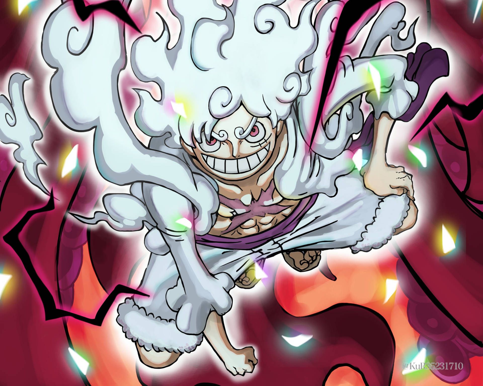 1920x1536 Download Joy Boy Luffy Thunder Wallpaper