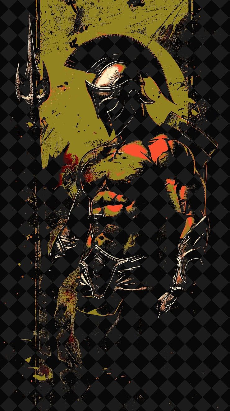 740x1320 Ancient warrior wallpaper PSD, High Quality Free PSD Templates for Download