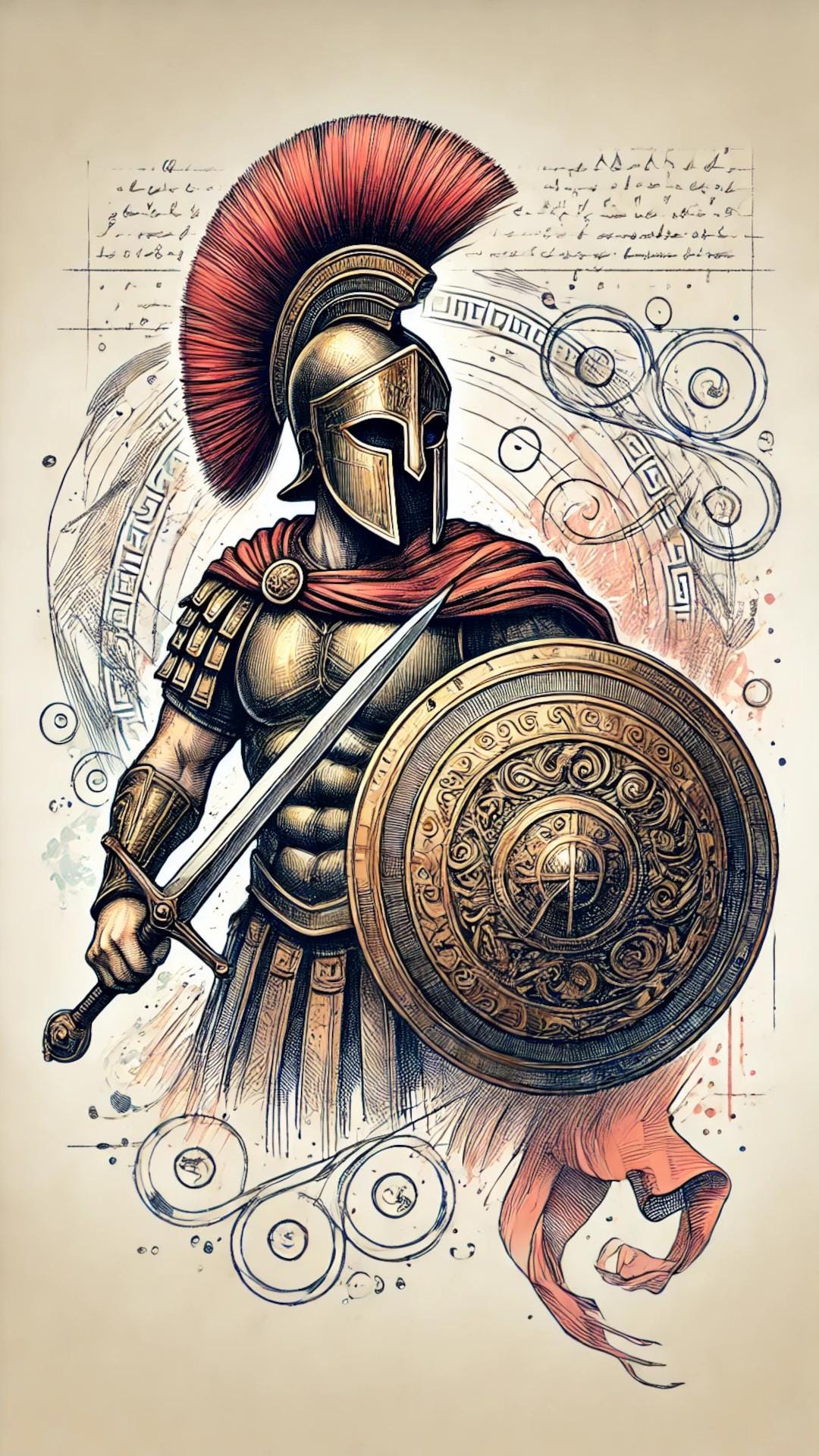 1080x1920 Spartan Warrior Digital Art