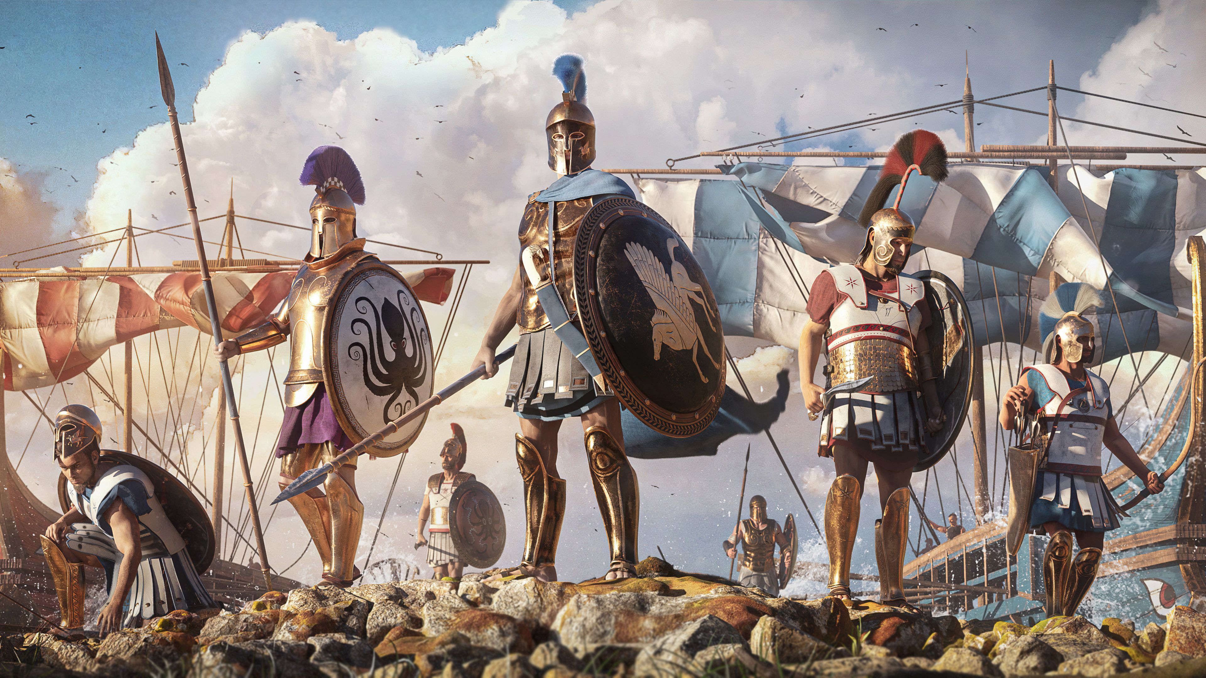 3840x2160 Greek Warrior Wallpaper, HD Background
