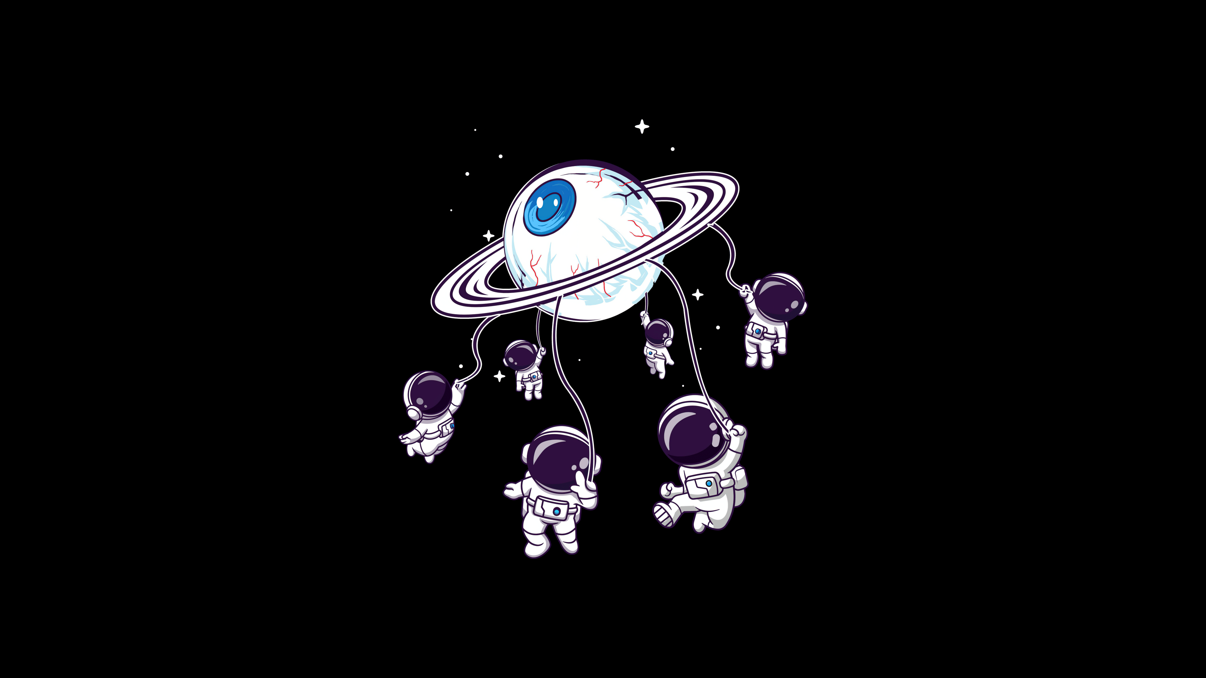 3840x2160 Astronauts Wallpaper 4K, Weirdcore, Outer space