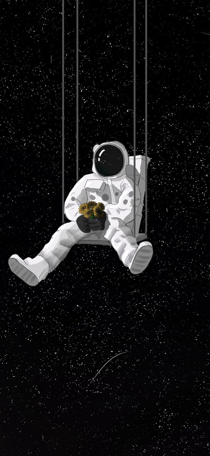 800x1733 Astronaut, black, space, universe, HD phone wallpaper