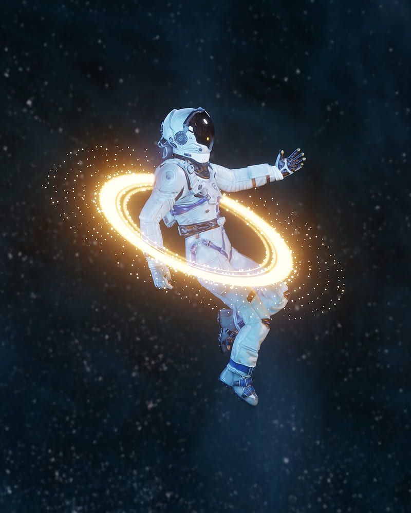 800x1000 Astronaut, spacesuit, circles, stars, space, HD phone wallpaper