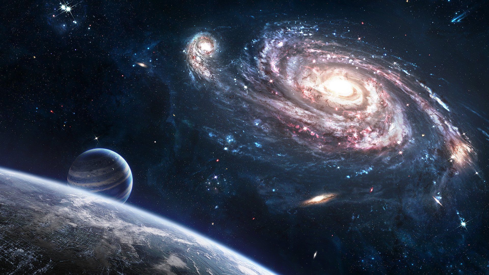 1920x1080 Stunning Sci Fi Galaxy: A Breathtaking HD Wallpaper