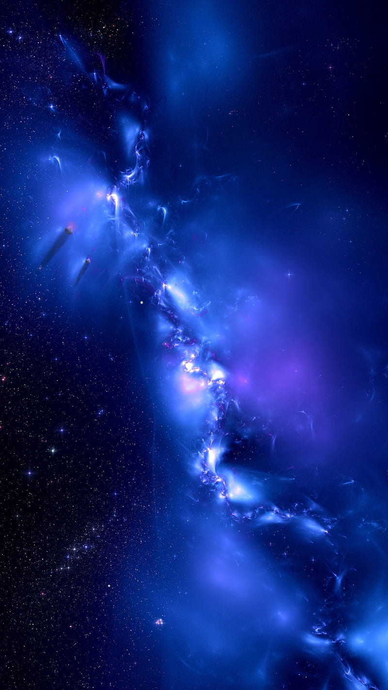 800x1423 Blue Space, galaxy, milk way, HD phone wallpaper