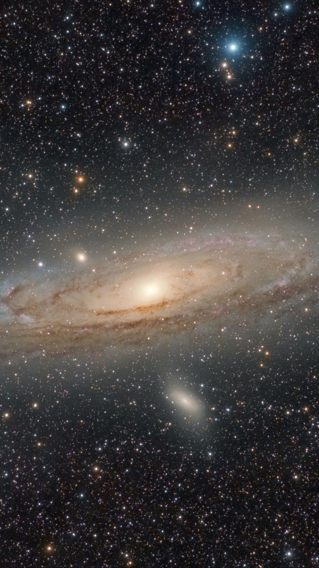 1080x1920 Space Andromeda Galaxy Stars Glow 4K HD Galaxy Wallpaper