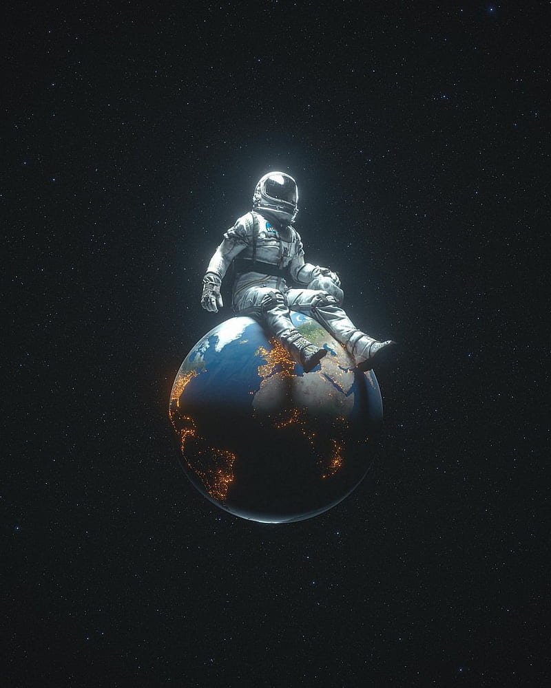 800x1000 Astronaut on the Earth, planet, space, HD phone wallpaper