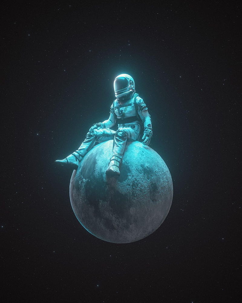 800x1000 Astronaut on the Moon, space, HD phone wallpaper