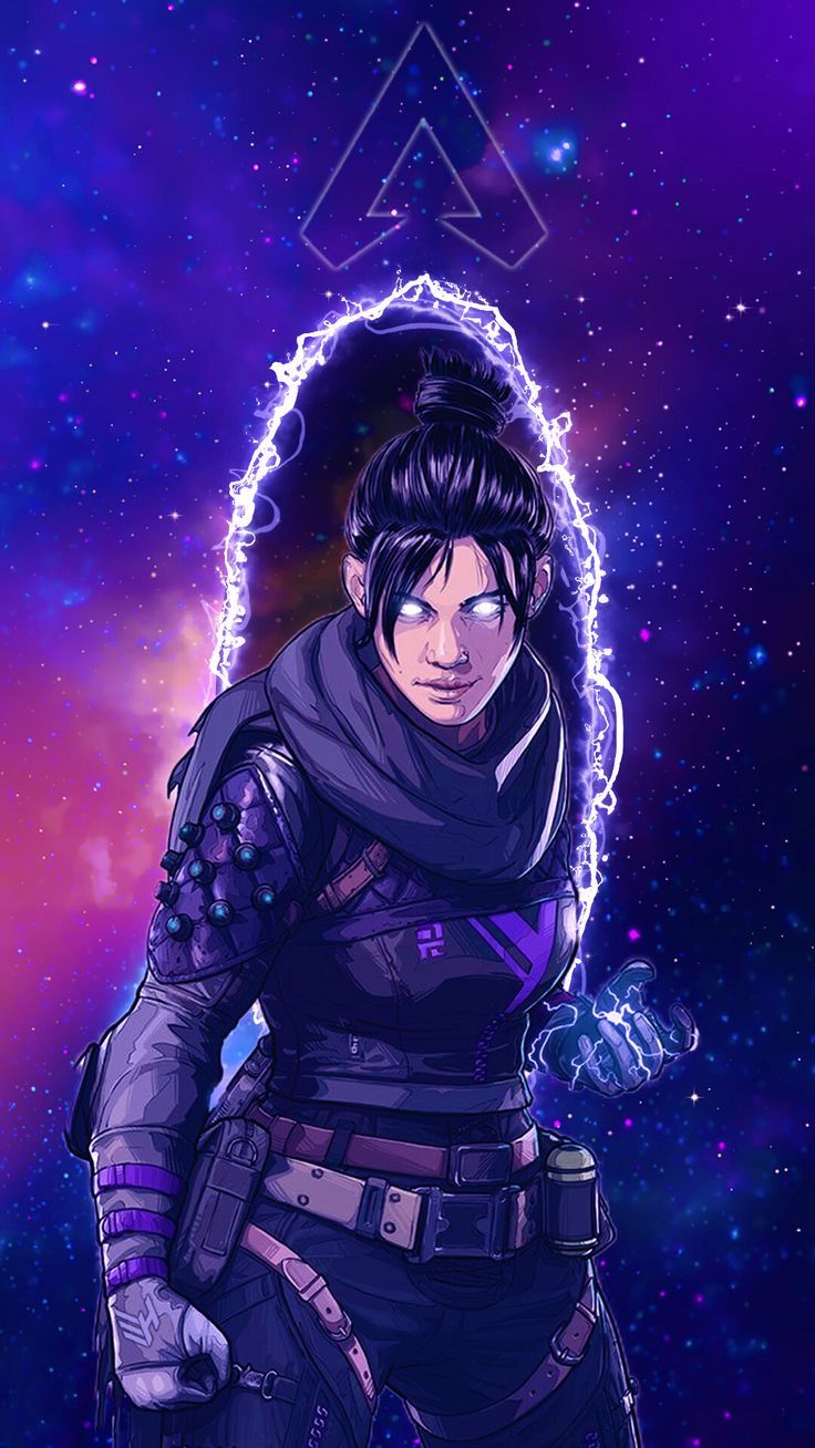 736x1308 Wallpaper of Wraith Character from Apex Legends Mobile