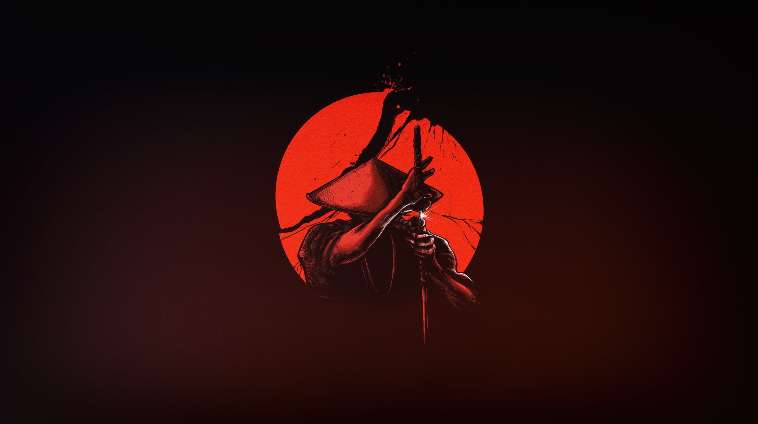 2500x1400 4k Samurai Red Wallpaper