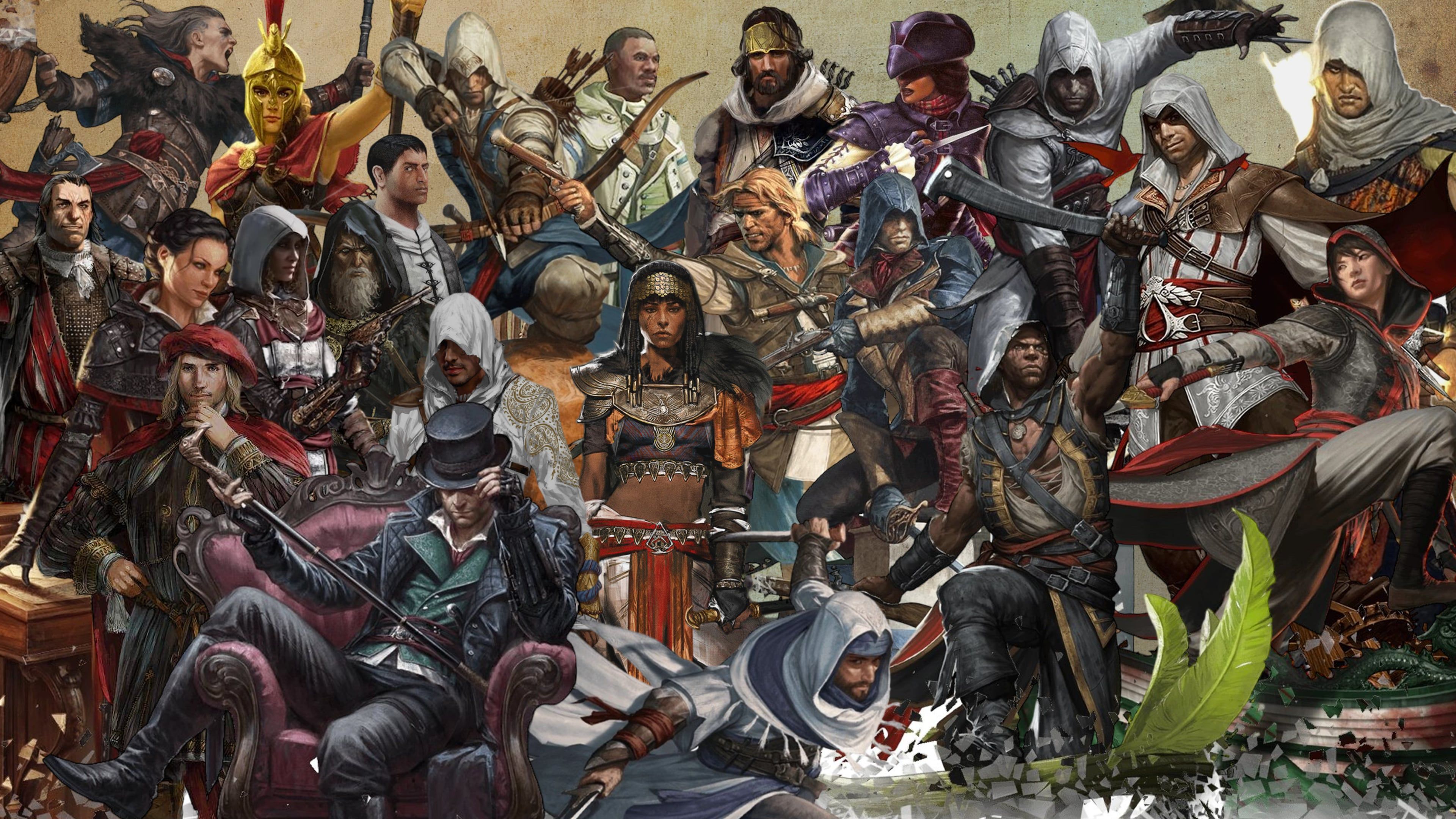 3840x2160 Here's a collage wallpaper I put together with image from the new ropeplaying game, concept art, and some from other sources i'm not sure of