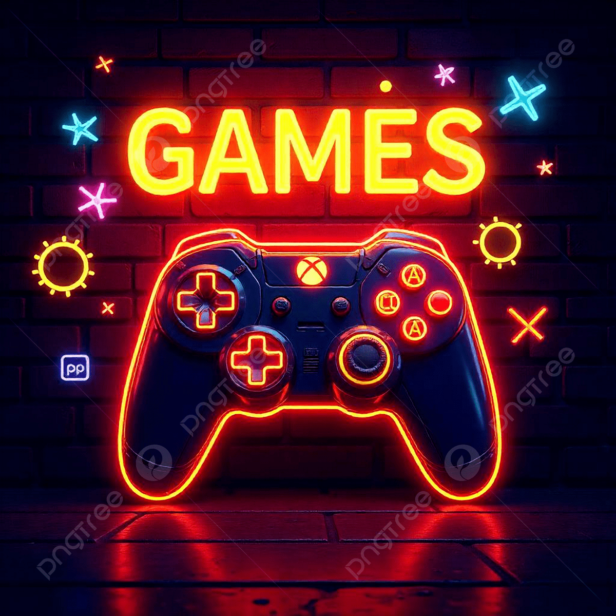 1200x1200 Neon Gaming Vibes Retro Game Controller Glow, Neon Game Sign, Glowing Controller, Gaming Neon Lights Background Image And Wallpaper for Free Download