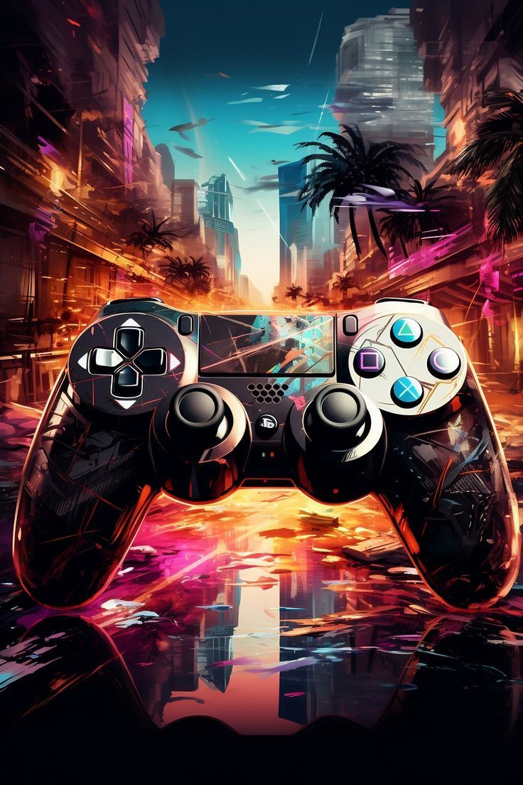 736x1104 Retro Aesthetics: PS5 Controller Poster Art