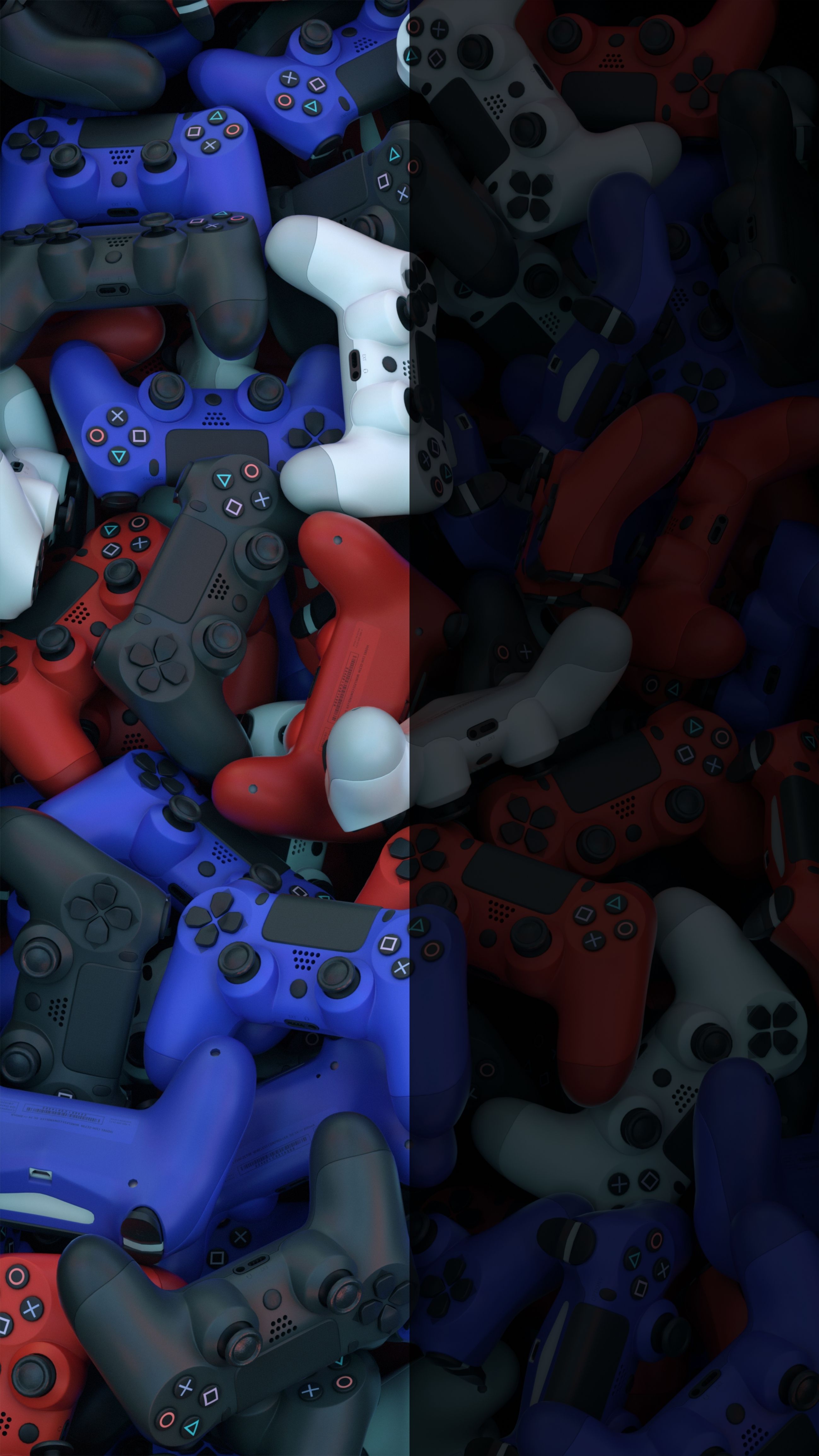 2598x4618 Wallpaper Game Controller, Control, Gamepad, Blue, Toy, Background Free Image