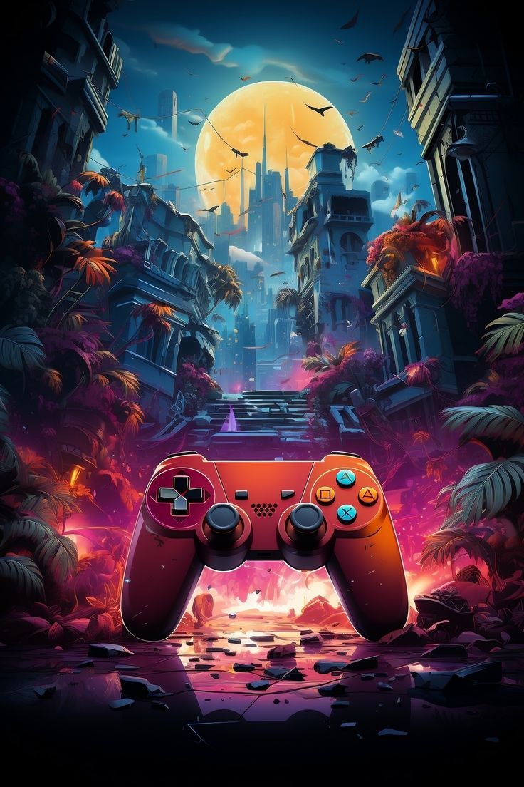 736x1104 Retro PS5 Controller Poster Design