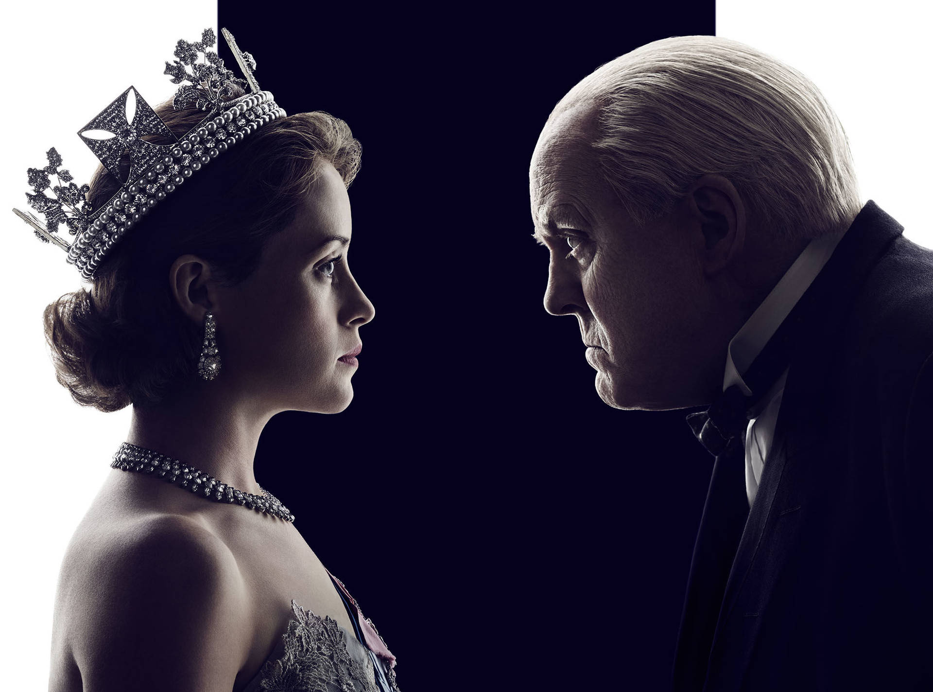 1920x1423 Download The Crown Queen Elizabeth Winston Churchill Wallpaper