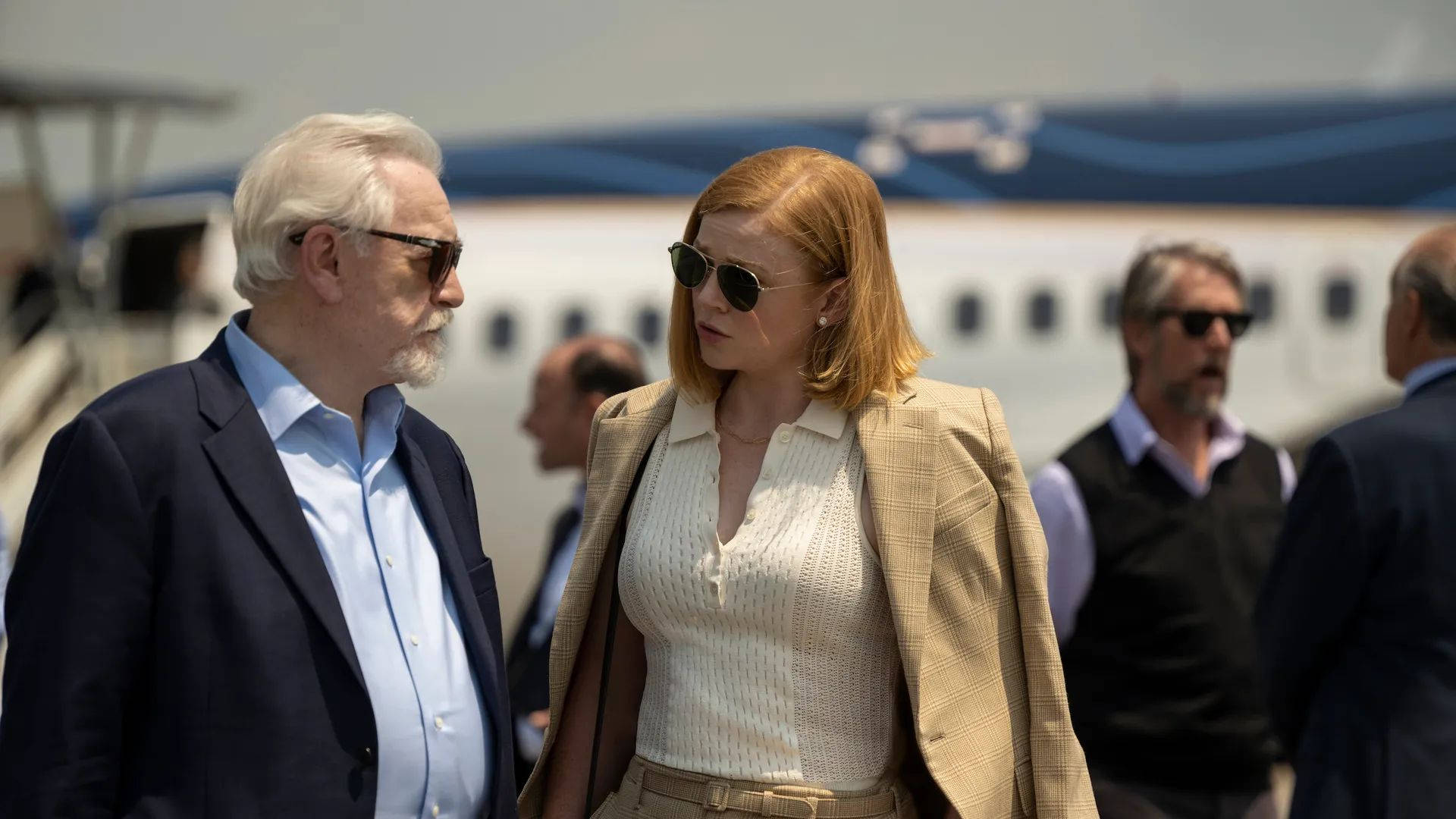 1920x1080 Download Succession Logan and Shiv In Runway Wallpaper