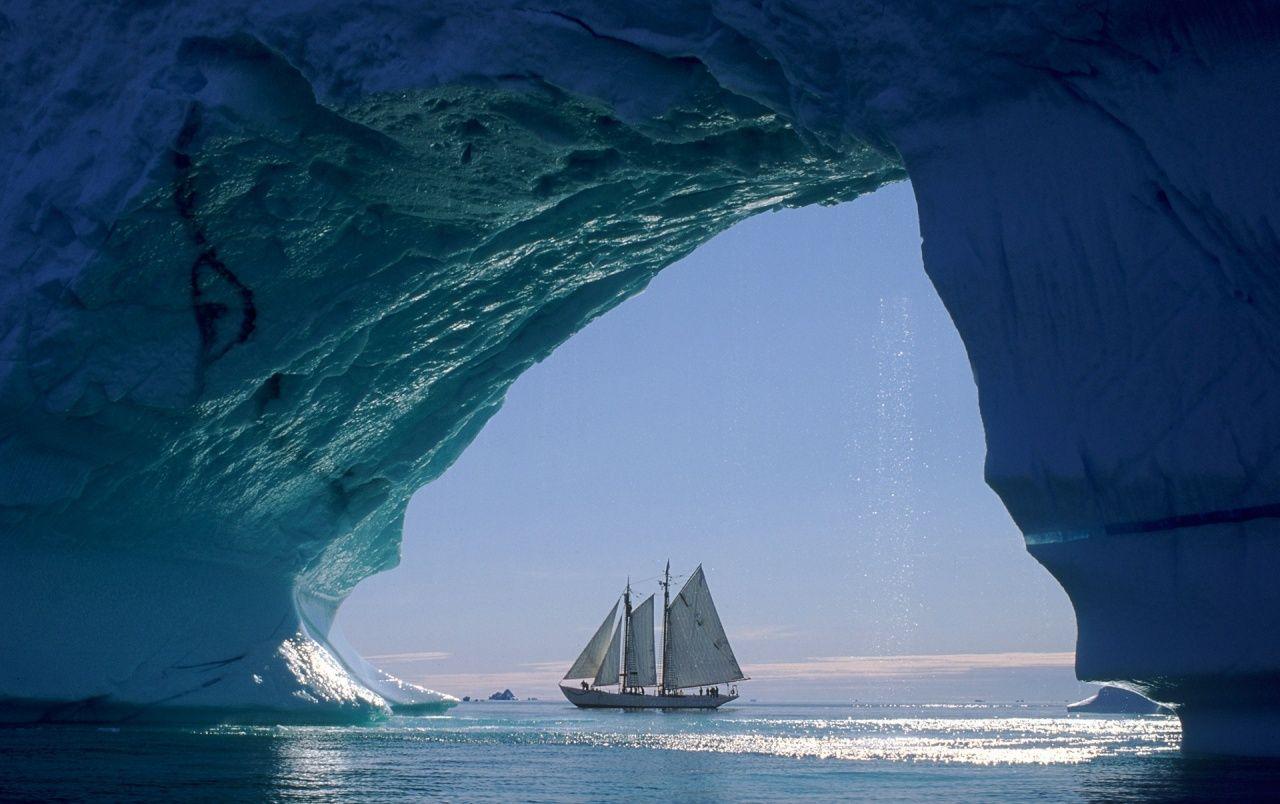 1280x804 Arctic sailing wallpaper. Arctic sailing