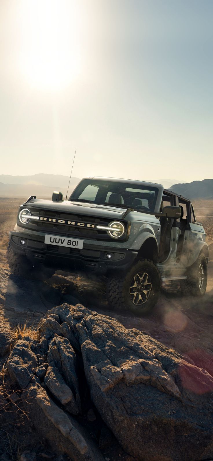 736x1594 Ford Bronco Pickup Truck Off Roading In The Desert