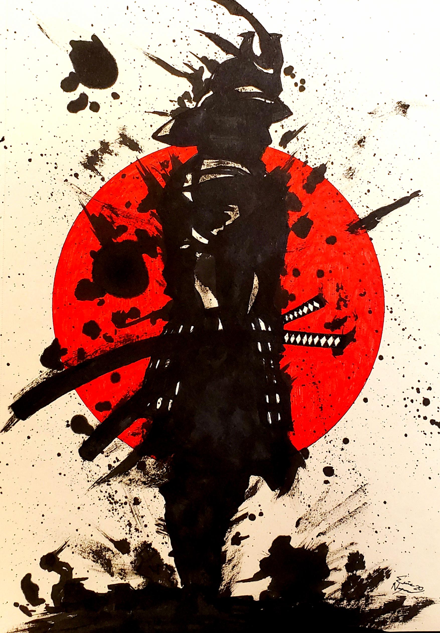 1755x2520 Samurai Style, Me, Ink, 2020