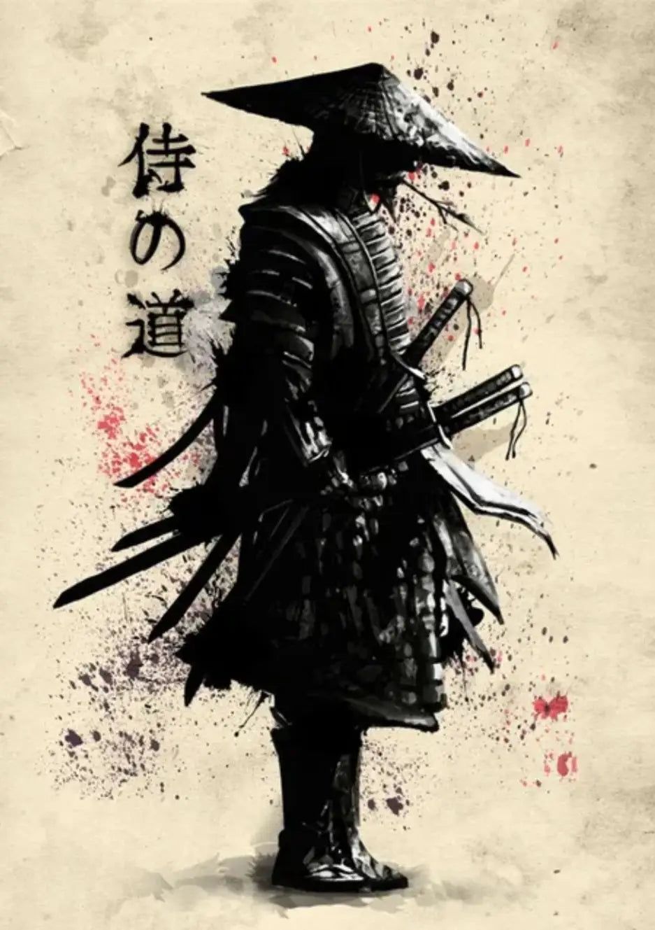 937x1329 Shinobi Executioner Ink Wash Poster