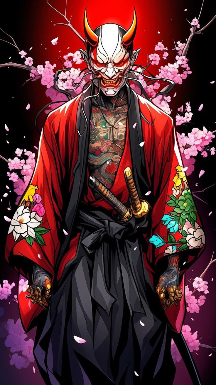 736x1313 tatouage japonais. Japanese art ink, Samurai artwork, Japanese pop art