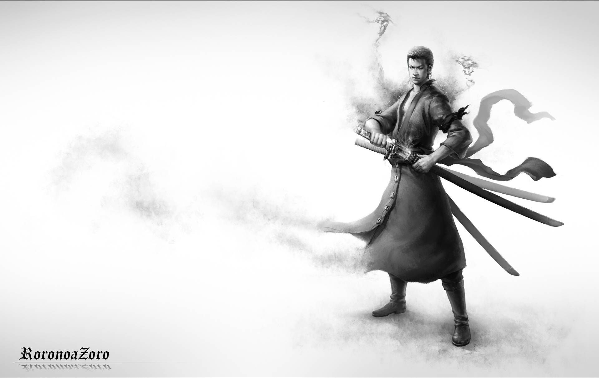 1920x1212 Download Roronoa Zoro Ink Painting Wallpaper