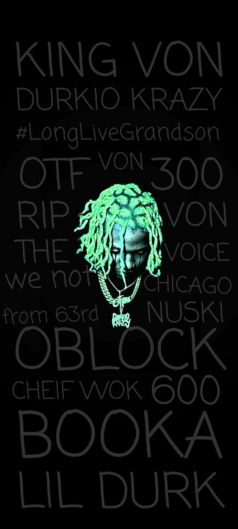800x1778 Lil Durk, king von, otf, rap, lil durk, samsung, durkio, iphone, hiphop, HD phone wallpaper