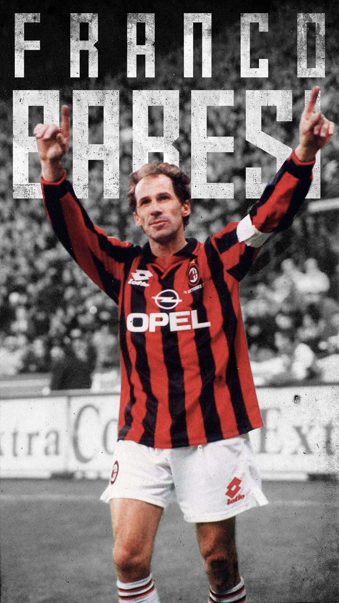 1080x1920 Download Franco Baresi AC Milan Central Defender Wallpaper