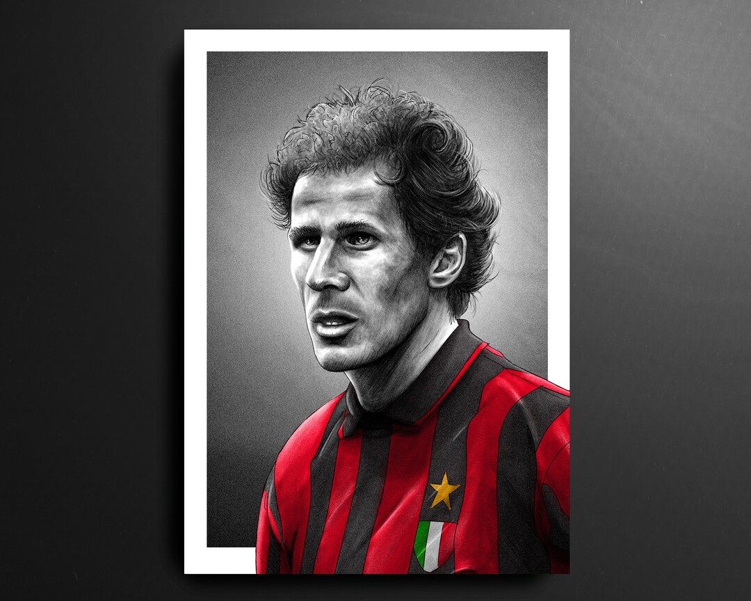 1080x864 Franco Baresi AC Milan Serie A Football Print