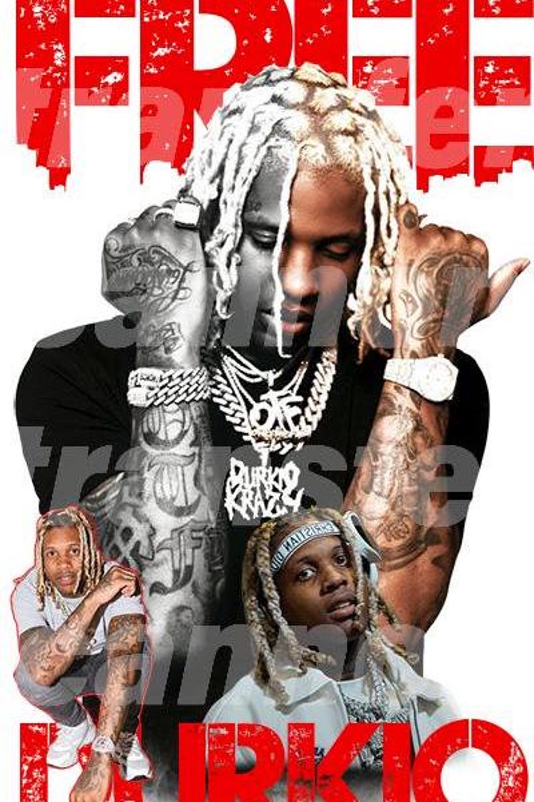 1080x1620 Free Lil Durk Red Version Png