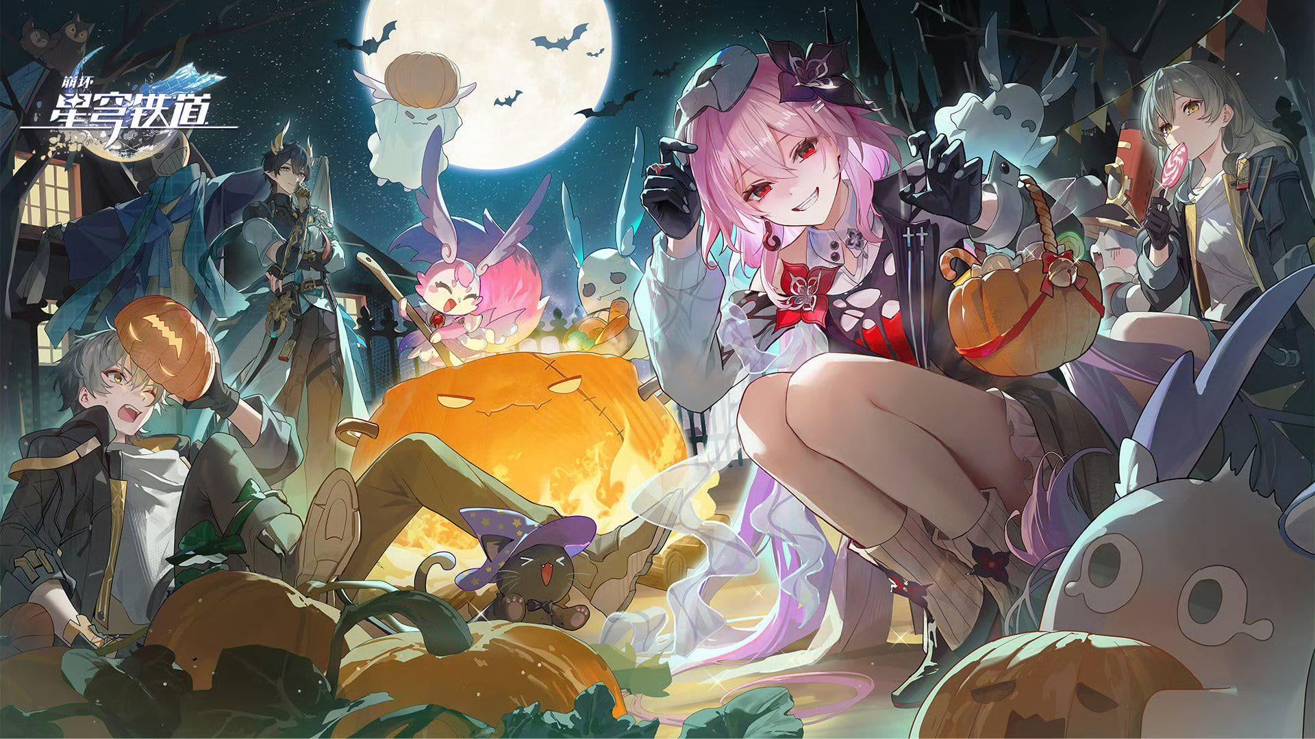 1920x1080 new official Halloween art ft. Evernight