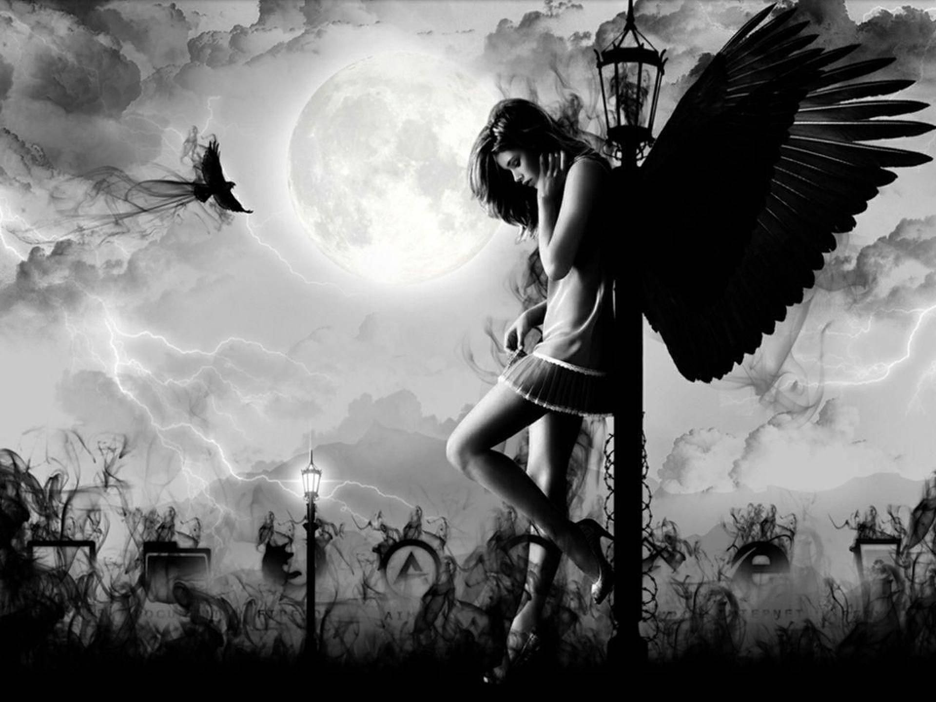 1920x1440 Dark Angel Wallpaper