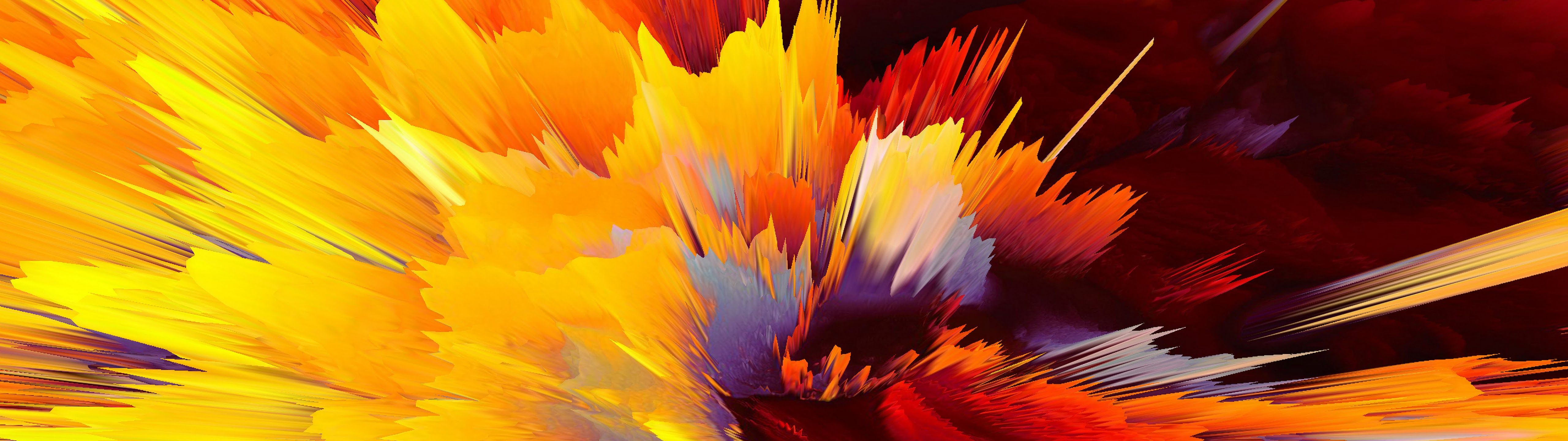 5120x1440 Abstract Colorful Explosion 4K Wallpaper HD