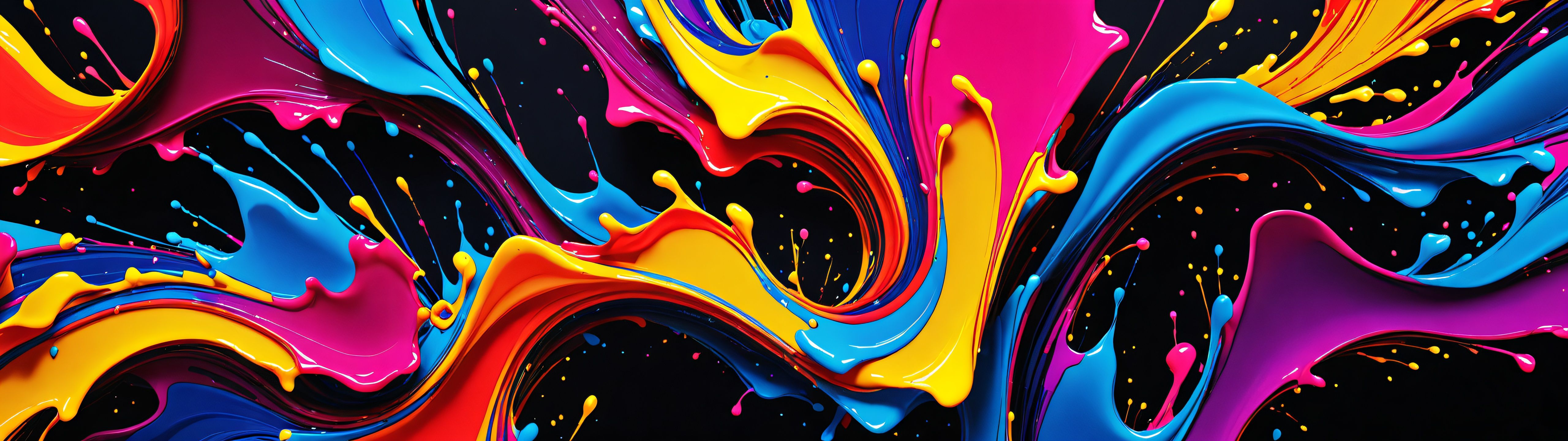 5120x1440 Wallpaper colorful, abstract, wallpaper, liquid, paint, AMOLED, UltraWide for mobile and desktop, section абстракции, resolution 5120x1440