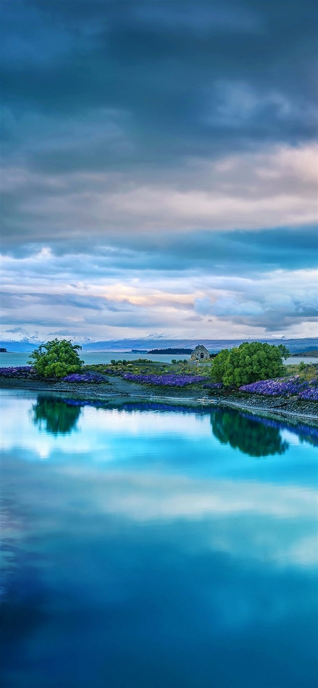 640x1385 Flower island sea iPhone X Wallpaper Free Download