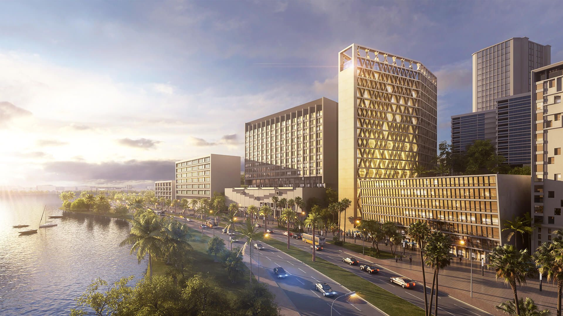 1920x1080 Diamant D'Abidjan, Ivory Coast by Paulo. Visualization
