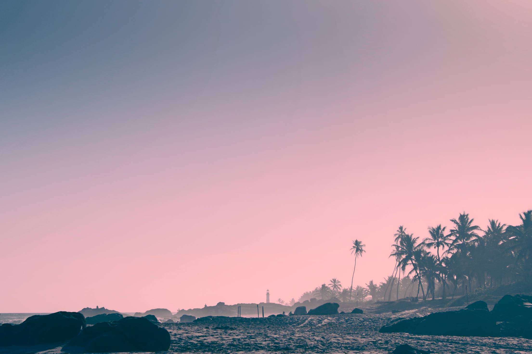 2210x1473 Brazil Beach with Palms and 90′ Vibes. Free Website Background
