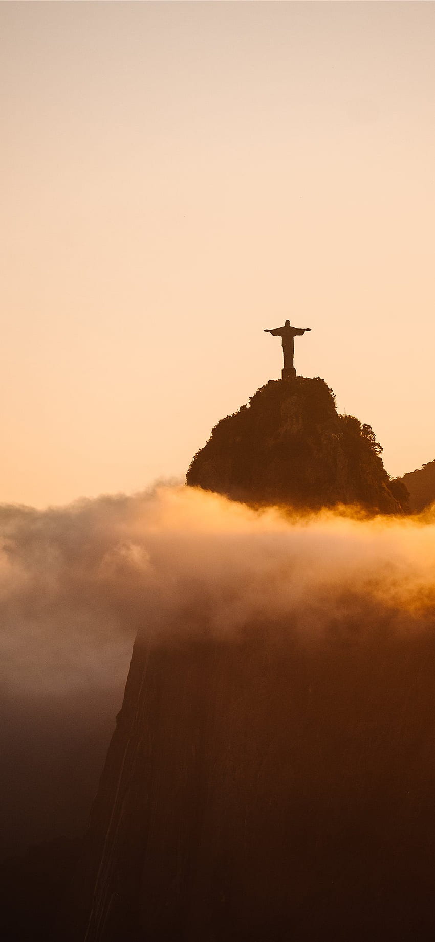 850x1841 Crucifix Statue HD phone wallpaper