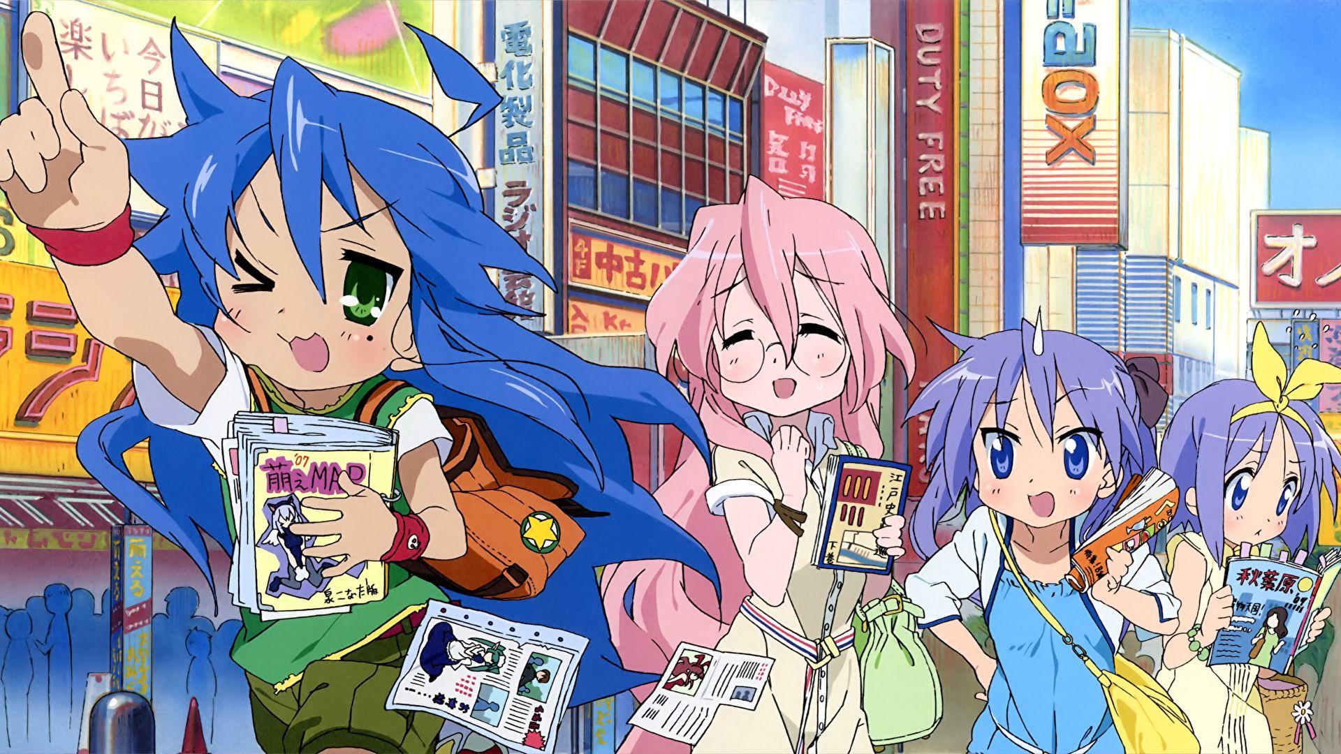 1920x1080 Photo Lucky Star Anime young woman 1920x1080