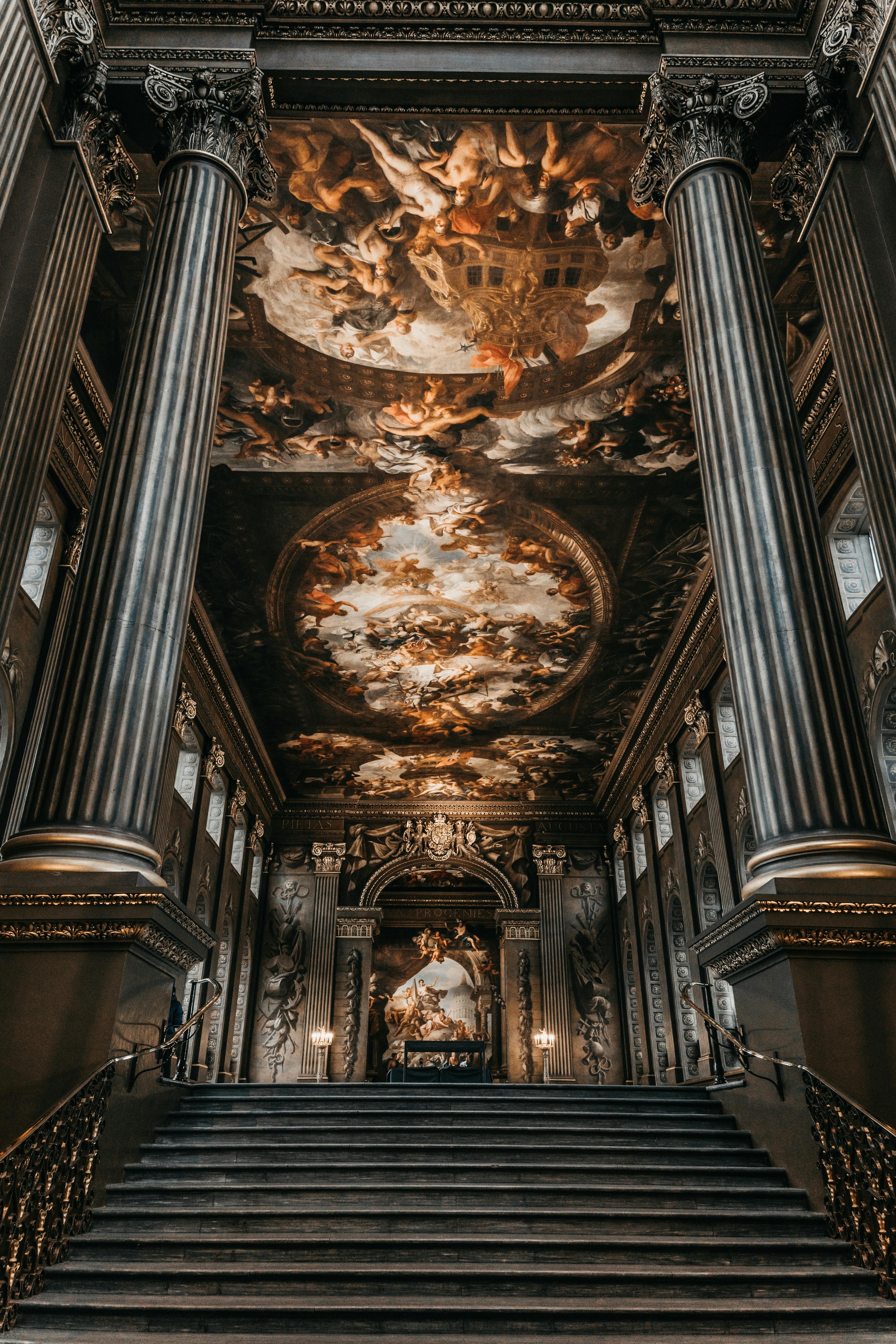 3833x5749 Baroque Painted Hall of Old Royal Naval College · Free