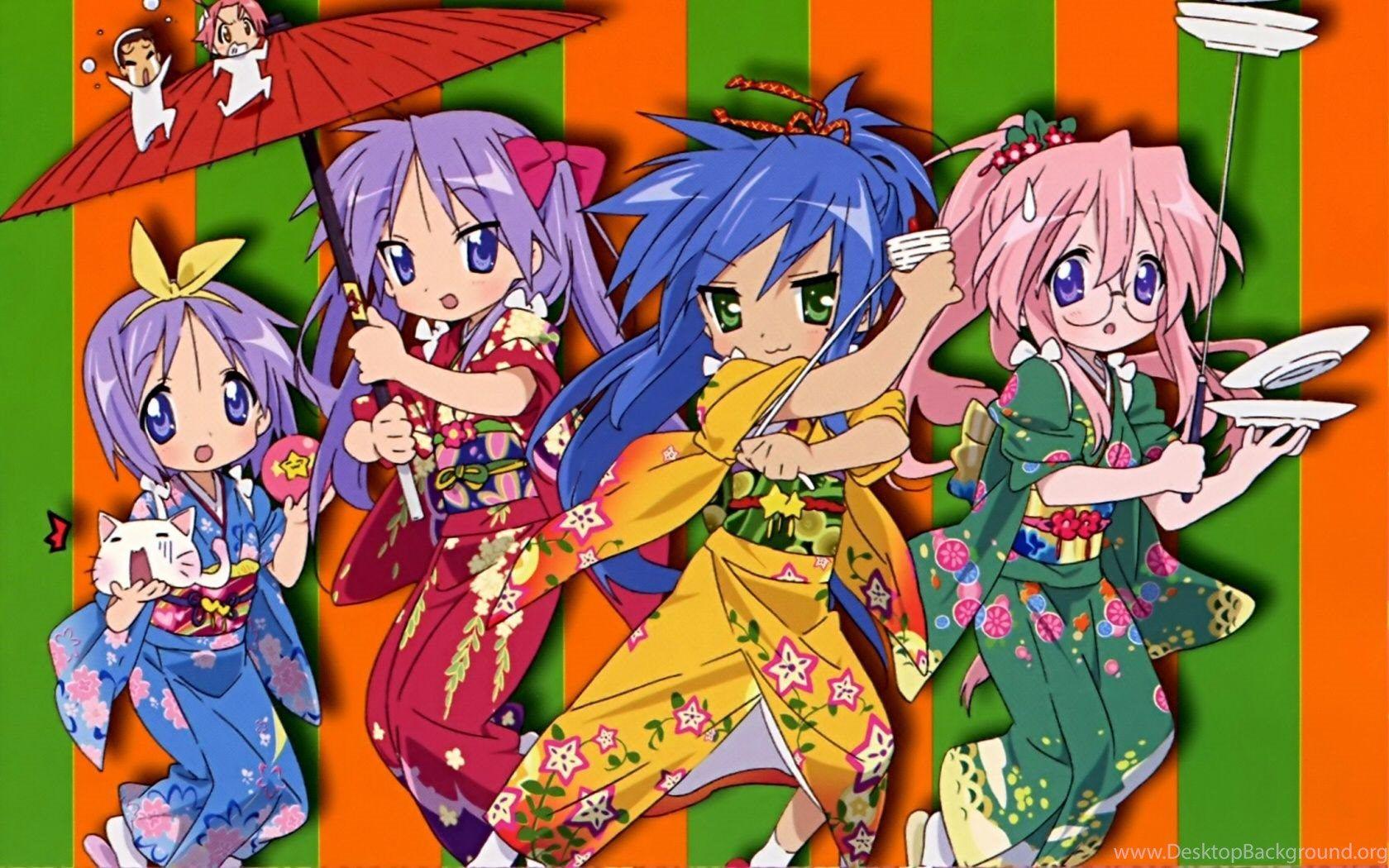 1680x1050 Muryou Anime Wallpaper > Lucky Star > Lucky Star Kimono Desktop