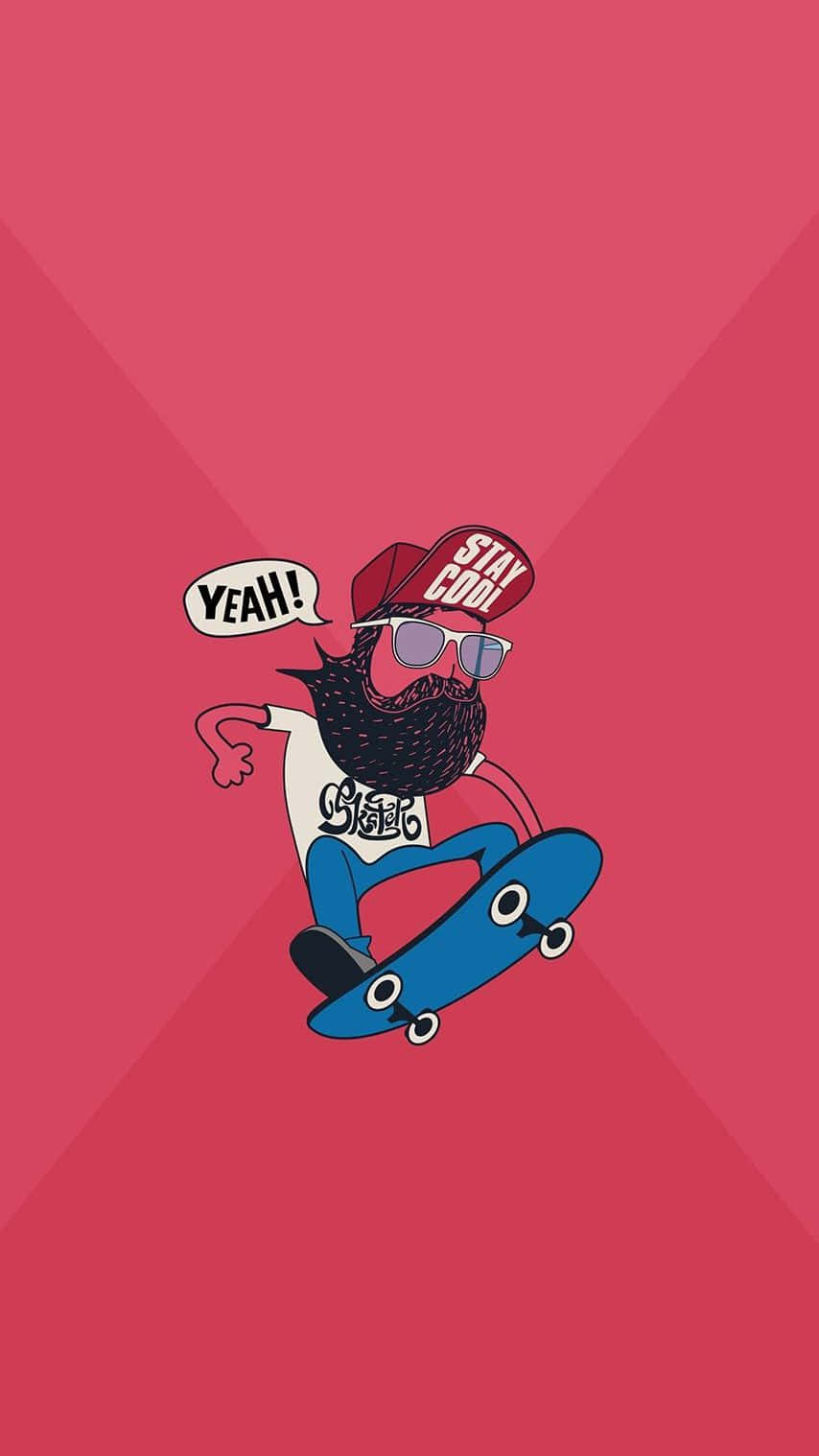 854x1518 Download A Skater Performs a Kickflip Wallpaper