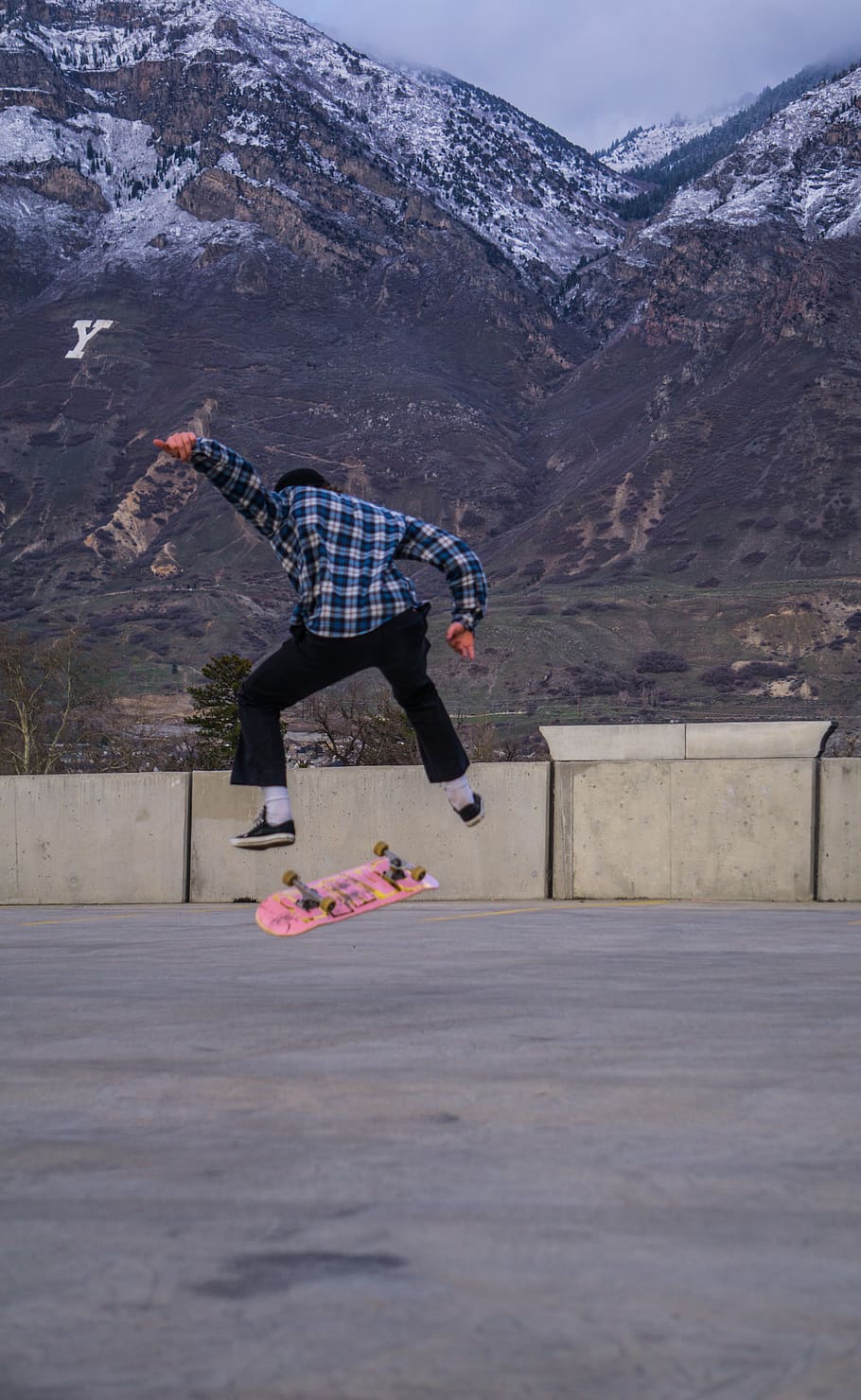 910x1480 HD wallpaper: united states, provo, skate, mountain, skater, kickflip, full length