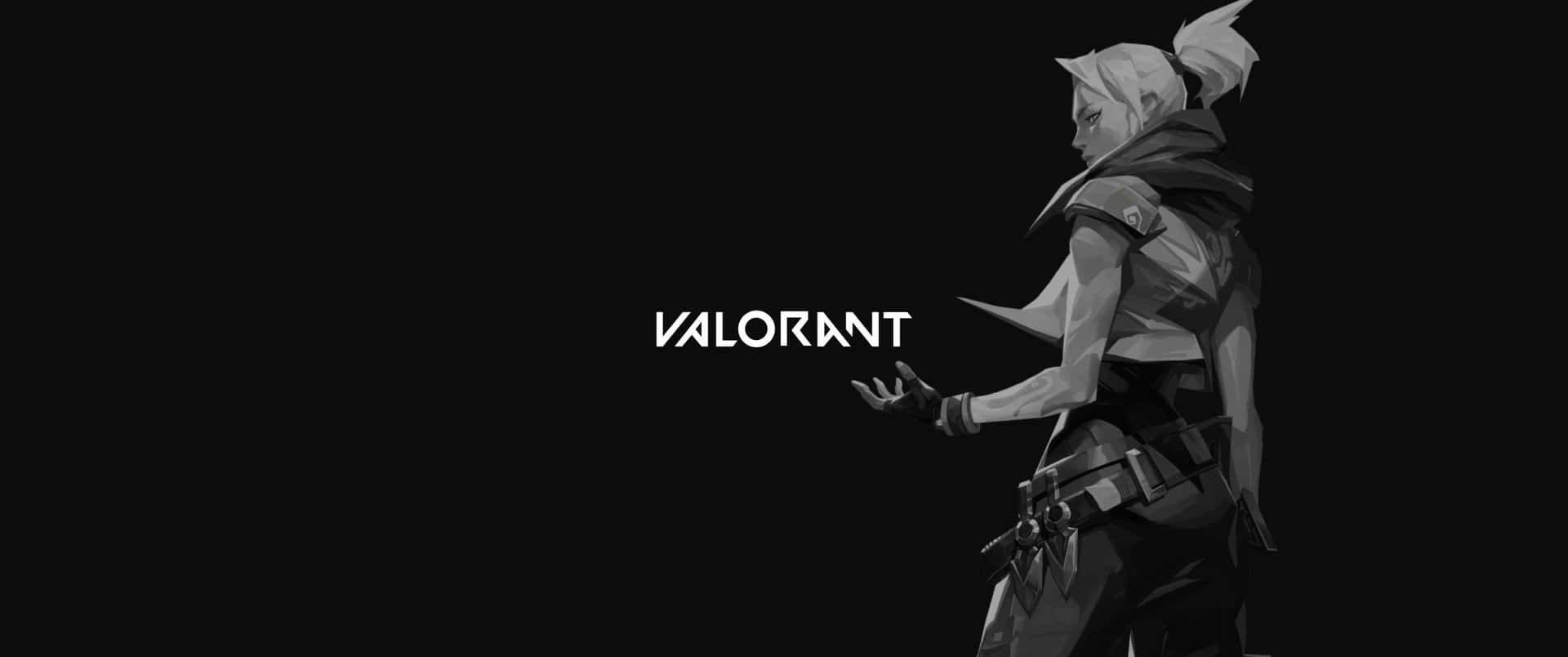 1920x804 Download 3440x1440p Valorant Jett Black And White Background