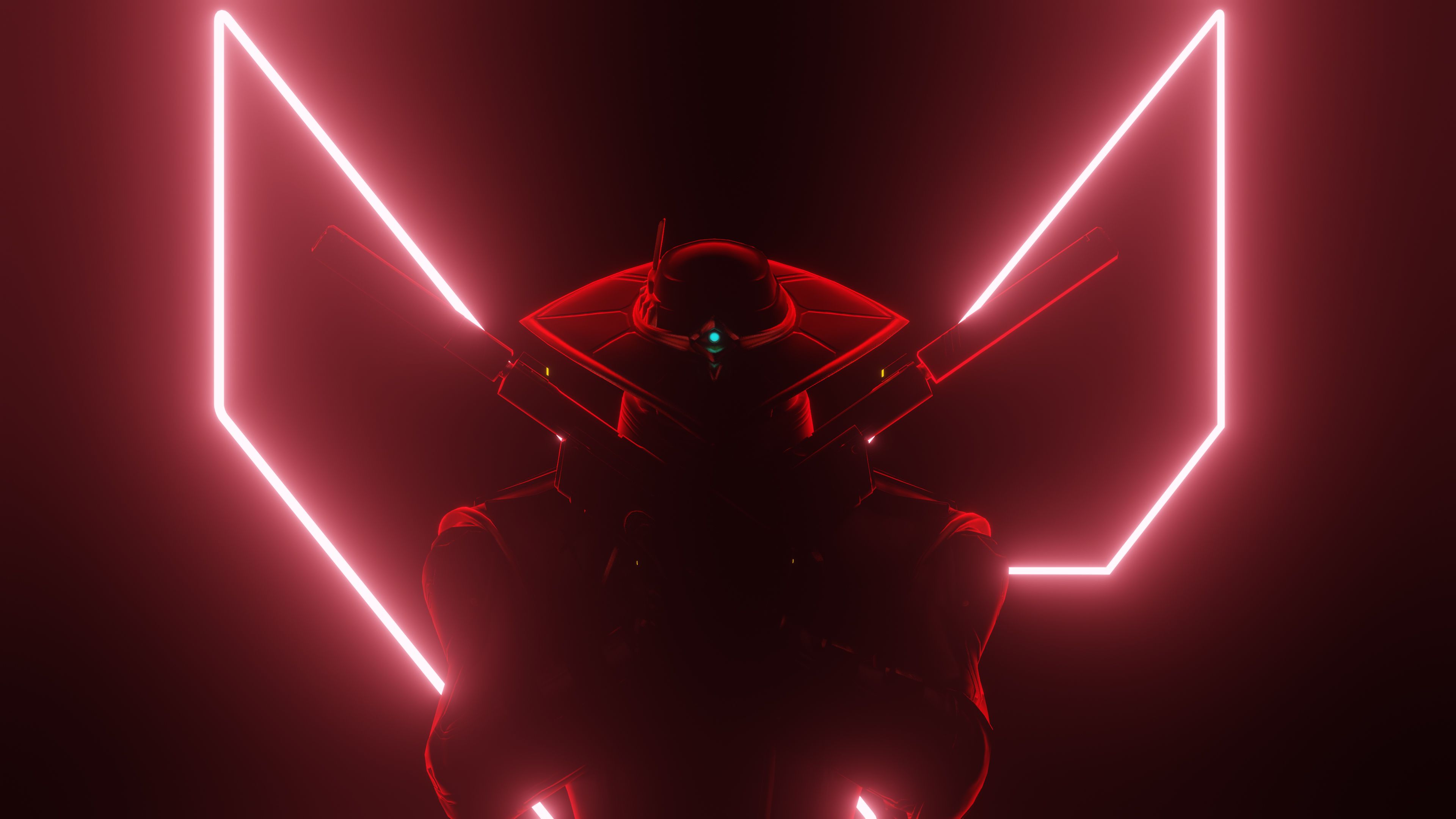 3840x2160 Cypher Red White Light Background 4K HD Valorant Wallpaper