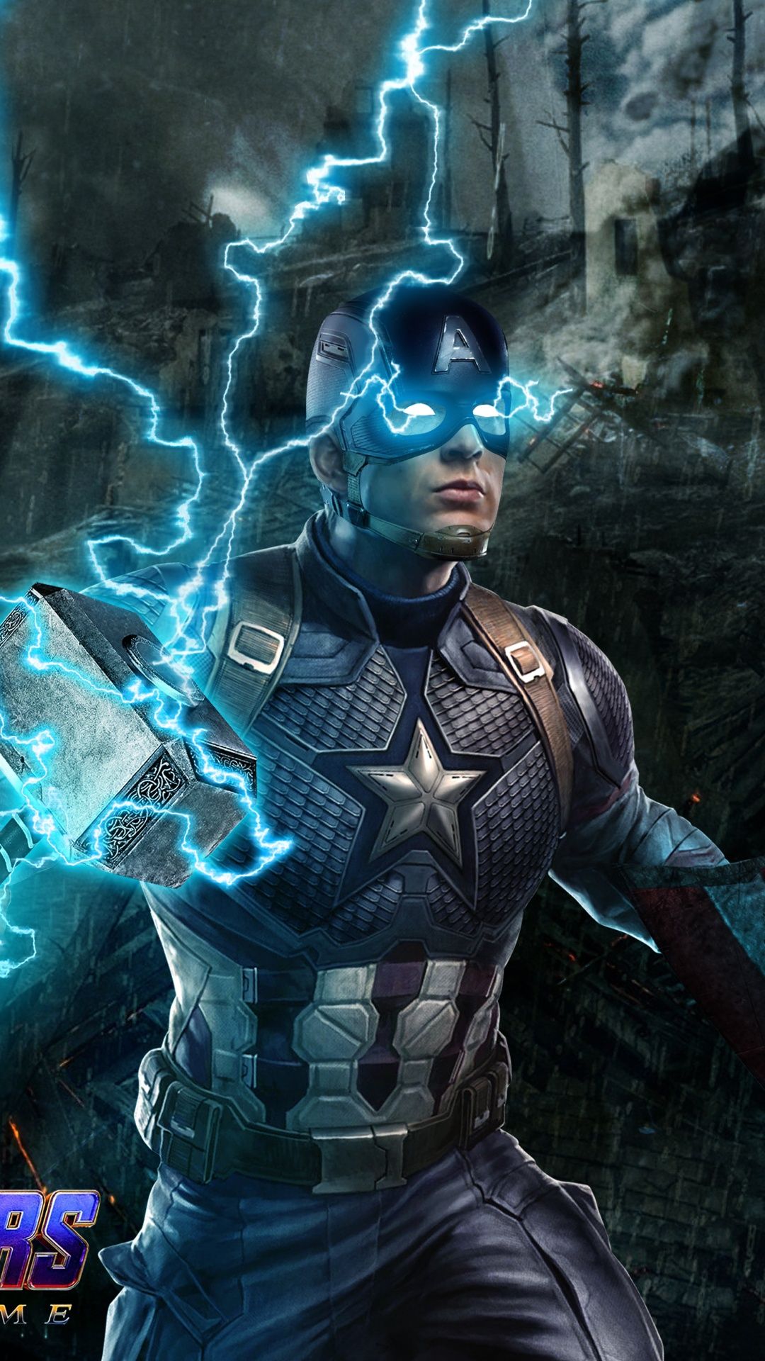 1080x1920 Captain America Wallpaper 4K, Avengers: Endgame, Worthy