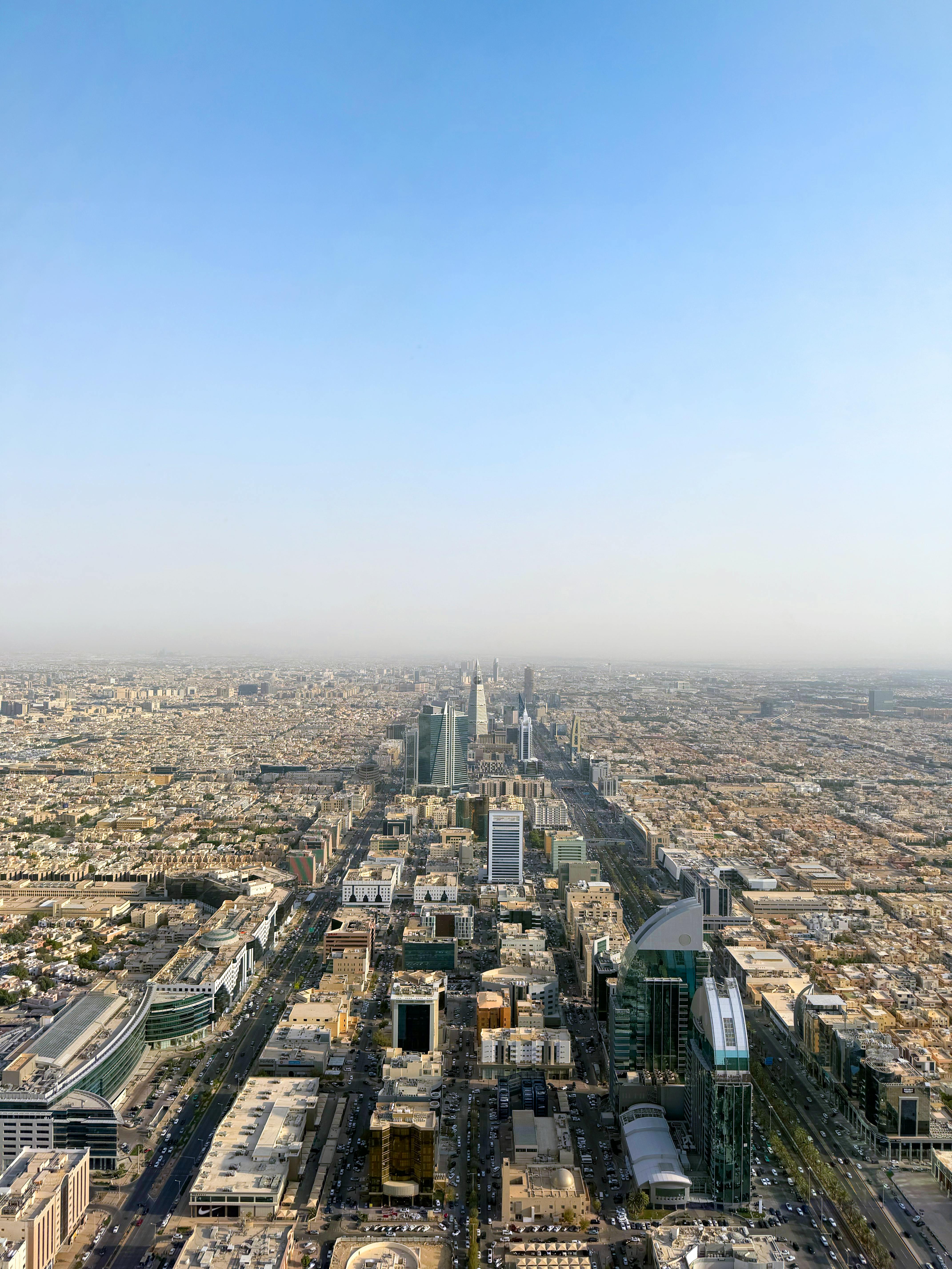 4284x5712 Aerial View of Riyadh City Skyline in Saudi Arabia · Free
